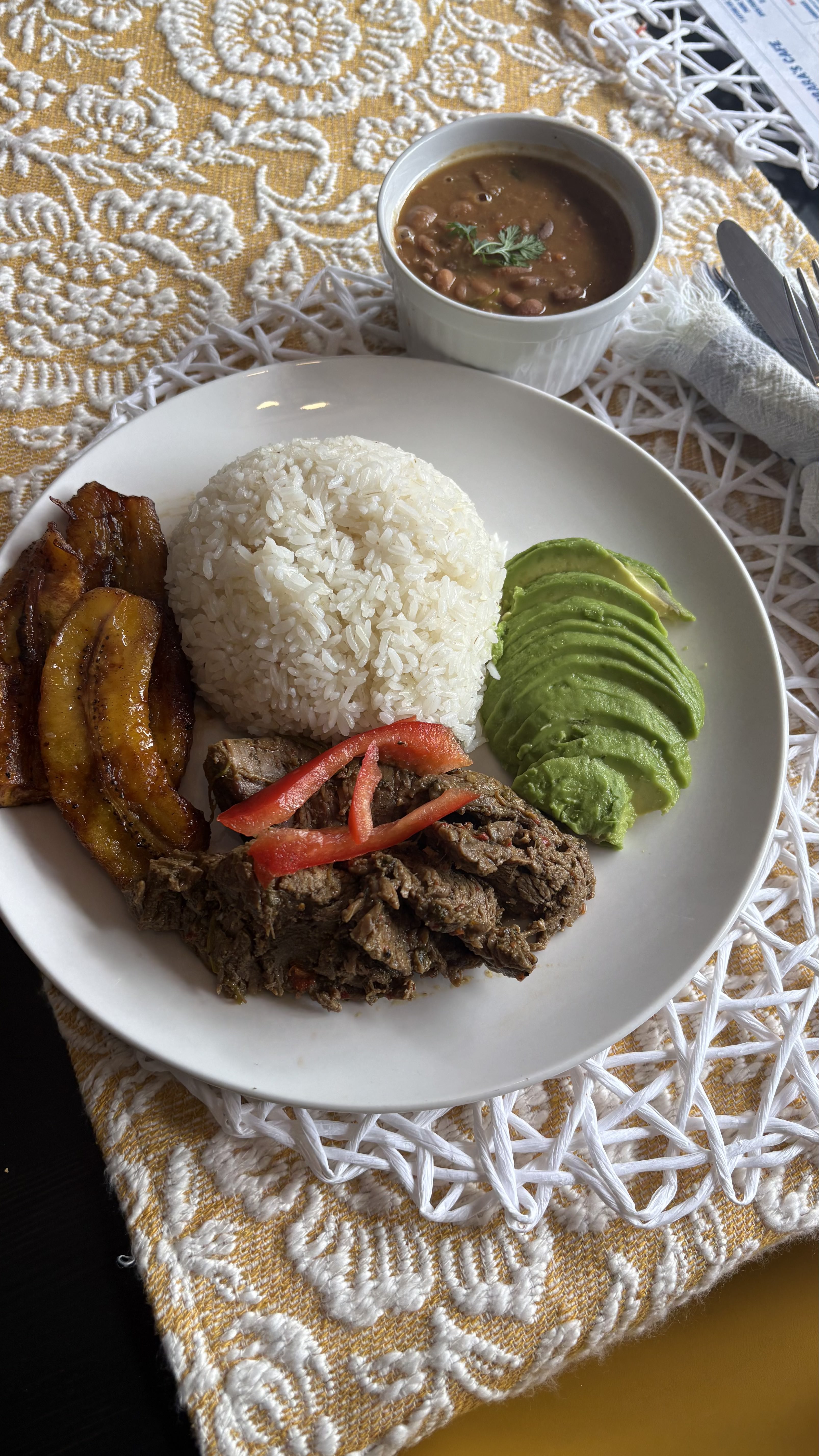 Barbara's Cafe food close-up with rich Dominican flavors