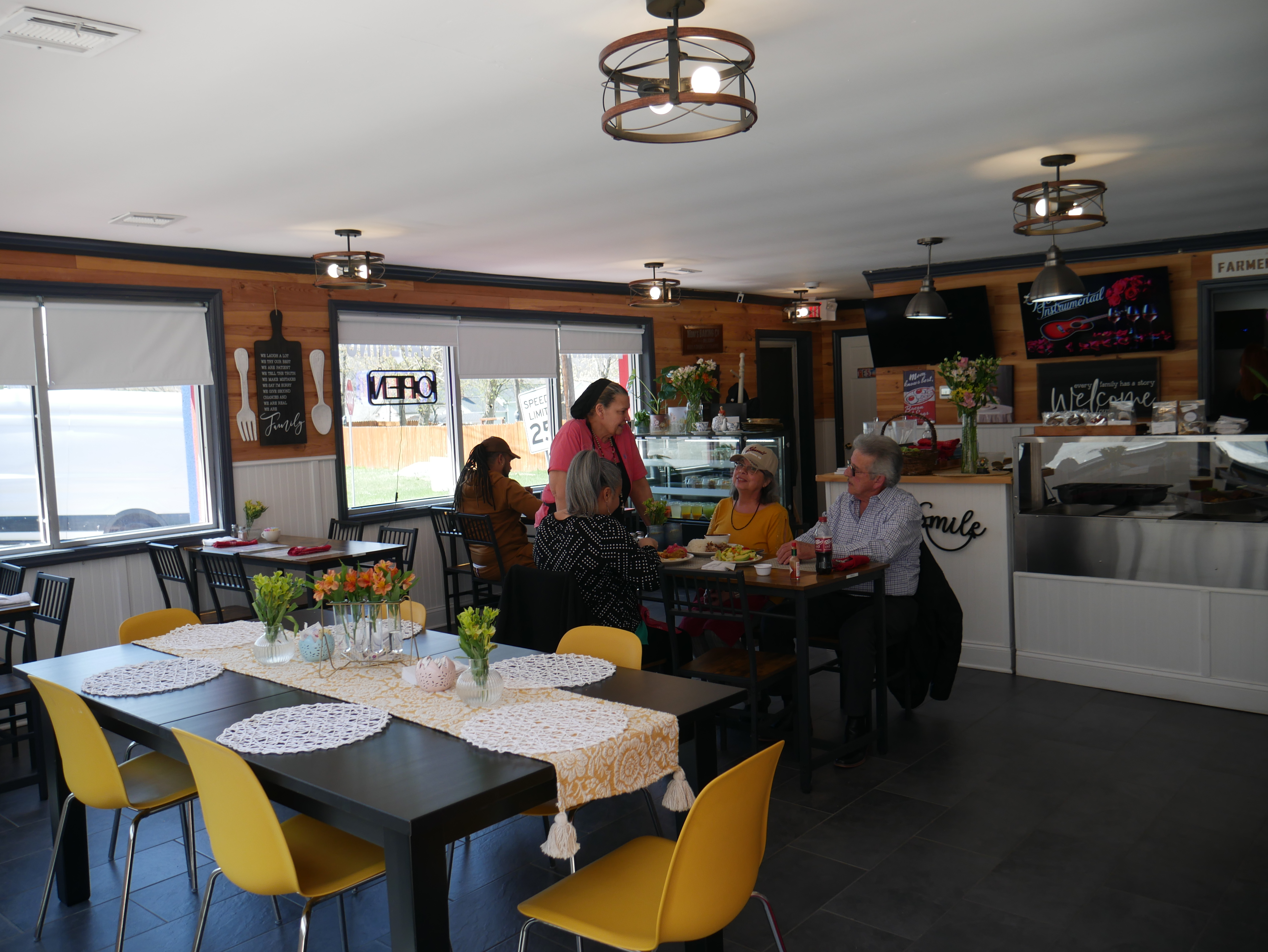 Guests enjoying the dining room at Barbara's Cafe