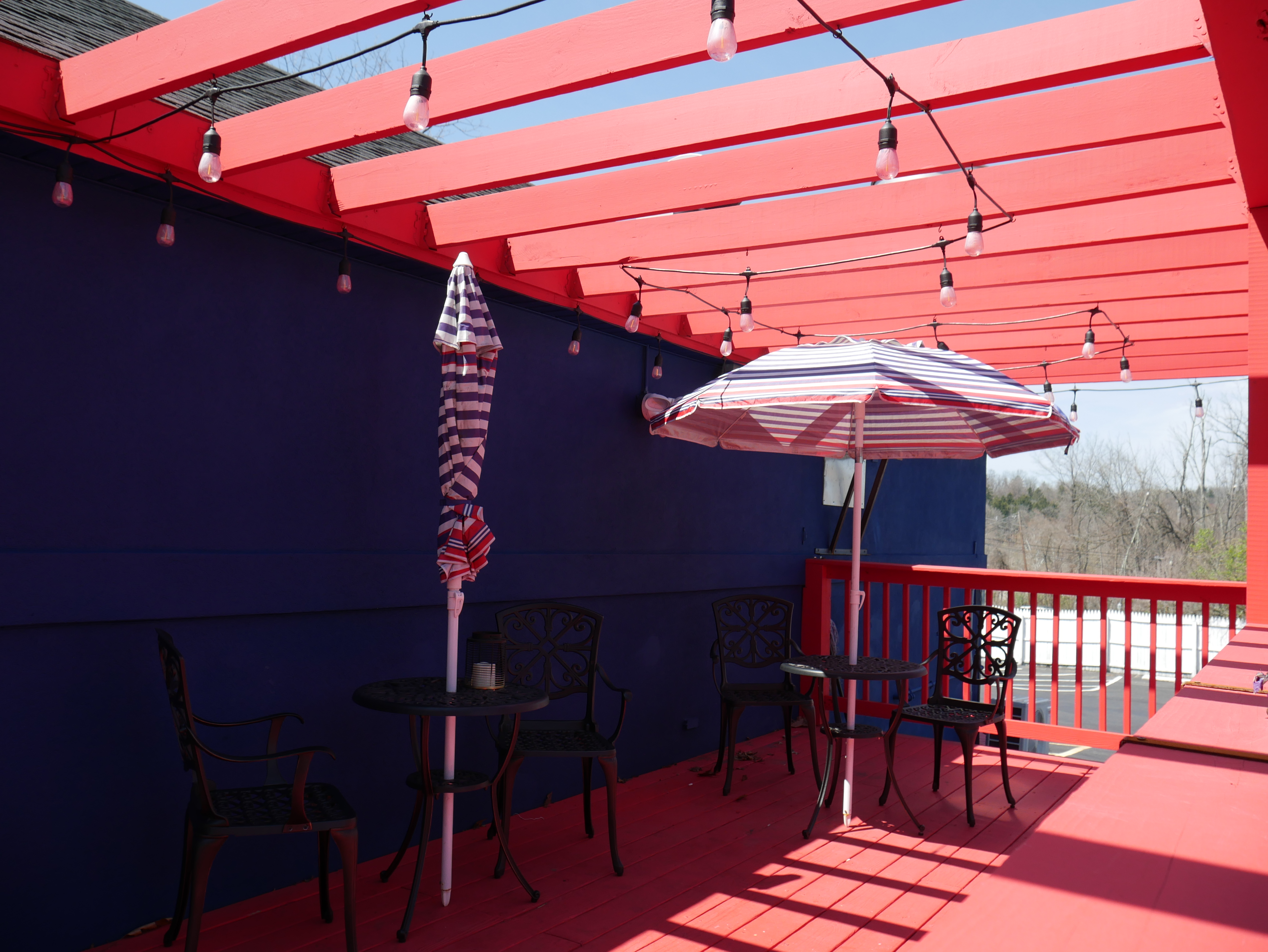 Outdoor seating area at Barbara's Cafe